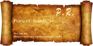 Purczl Román névjegykártya